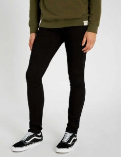 Nudie Jeans Skinny Lin Slim-fit Skinny Jeans -Fit & Flow Clothing Sales Store 362 2001268 111539 BLACKBLACK ALT03