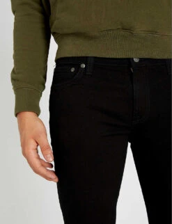 Nudie Jeans Skinny Lin Slim-fit Skinny Jeans -Fit & Flow Clothing Sales Store 362 2001268 111539 BLACKBLACK ALT04