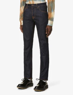 Nudie Jeans Grim Tim Straight Jeans -Fit & Flow Clothing Sales Store 362 2001268 113111 DRYTRUENAVY ALT02