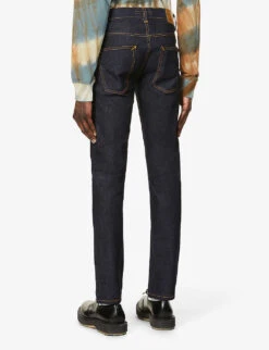 Nudie Jeans Grim Tim Straight Jeans -Fit & Flow Clothing Sales Store 362 2001268 113111 DRYTRUENAVY ALT03