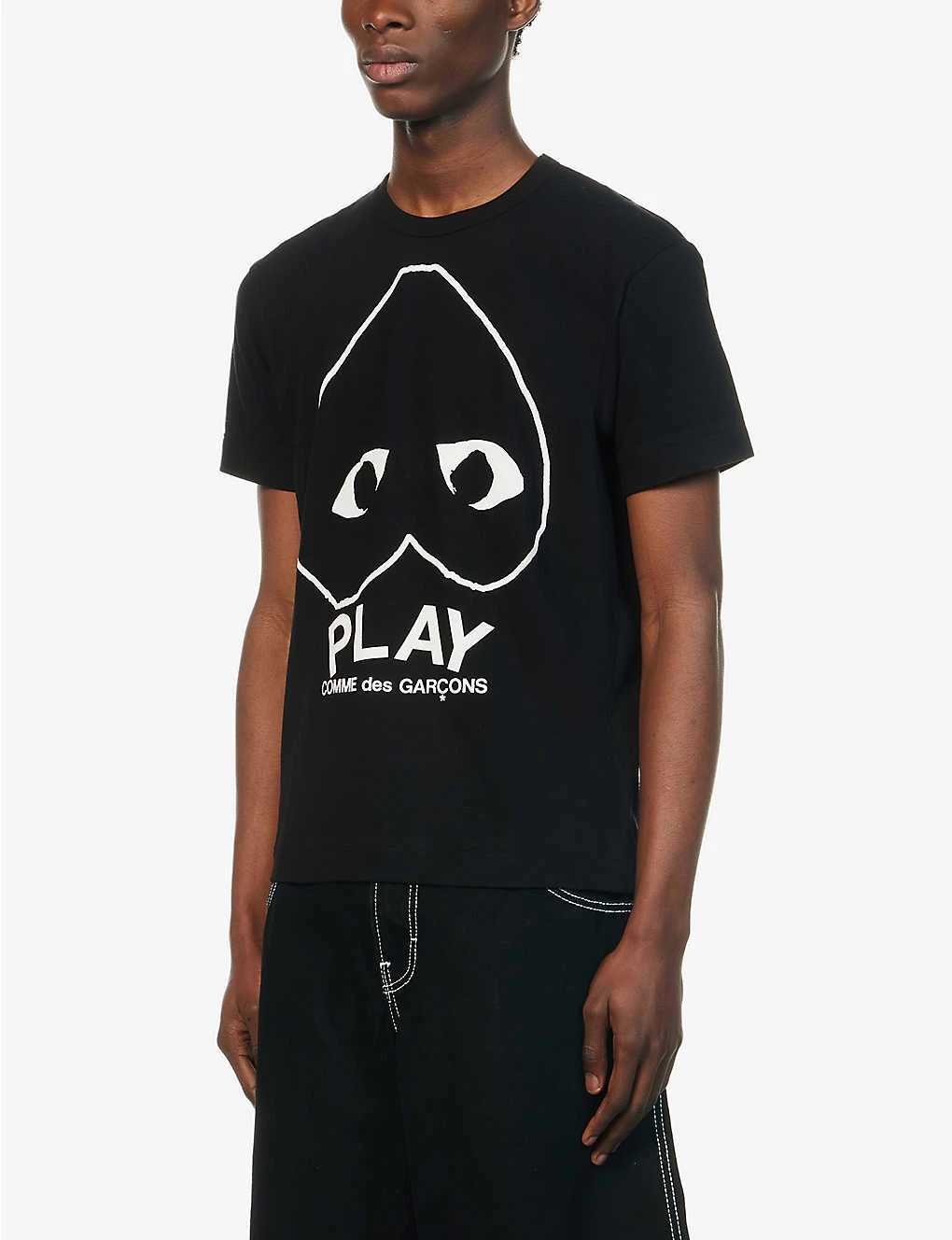 Comme Des Garçons Play Logo-print Cotton T-shirt 4 Comme Des Garçons Play Logo-print Cotton T-shirt - Image 4