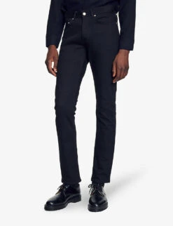 Sandro Straight Slim-fit Jeans -Fit & Flow Clothing Sales Store 74 10081 SHPJE00142 BLACK ALT02