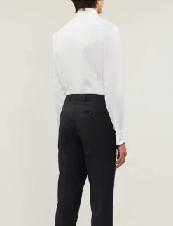 ETON Slim-fit French-cuff Cotton-twill Shirt -Fit & Flow Clothing Sales Store 847 10065 300079512 WHITE ALT02