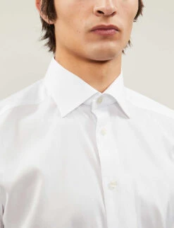 ETON Slim-fit French-cuff Cotton-twill Shirt -Fit & Flow Clothing Sales Store 847 10065 300079512 WHITE ALT03