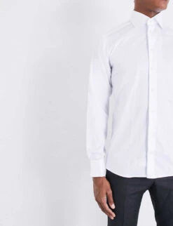ETON Slim-fit French-cuff Cotton-twill Shirt -Fit & Flow Clothing Sales Store 847 10065 300079512 WHITE ALT05