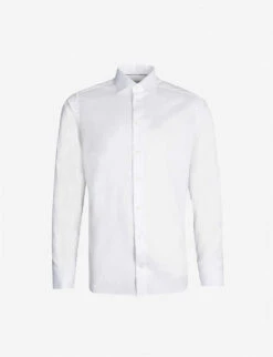 ETON Slim-fit French-cuff Cotton-twill Shirt