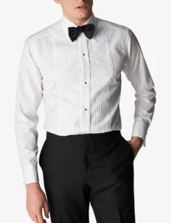 ETON Slim-fit Double-cuff Cotton Shirt -Fit & Flow Clothing Sales Store 847 10065 631570510 WHITE ALT02