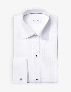 ETON Slim-fit Double-cuff Cotton Shirt -Fit & Flow Clothing Sales Store 847 10065 631570510 WHITE ALT05