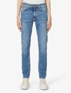 Nudie Jeans Lean Dean Slim-fit Tapered Jeans 9 Nudie Jeans Lean Dean Slim-fit Tapered Jeans -Fit & Flow Clothing Sales Store R00039449 LOSTORANGE ALT02