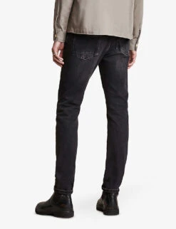AllSaints Rex Slim-fit Straight-leg Stretch Cotton-blend Jeans -Fit & Flow Clothing Sales Store R00113395 WASHEDBLACK ALT03