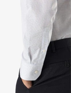 ETON Business Point-collar Contemporary-fit Cotton-poplin Shirt -Fit & Flow Clothing Sales Store R03675398 LIGHTBLUE ALT04