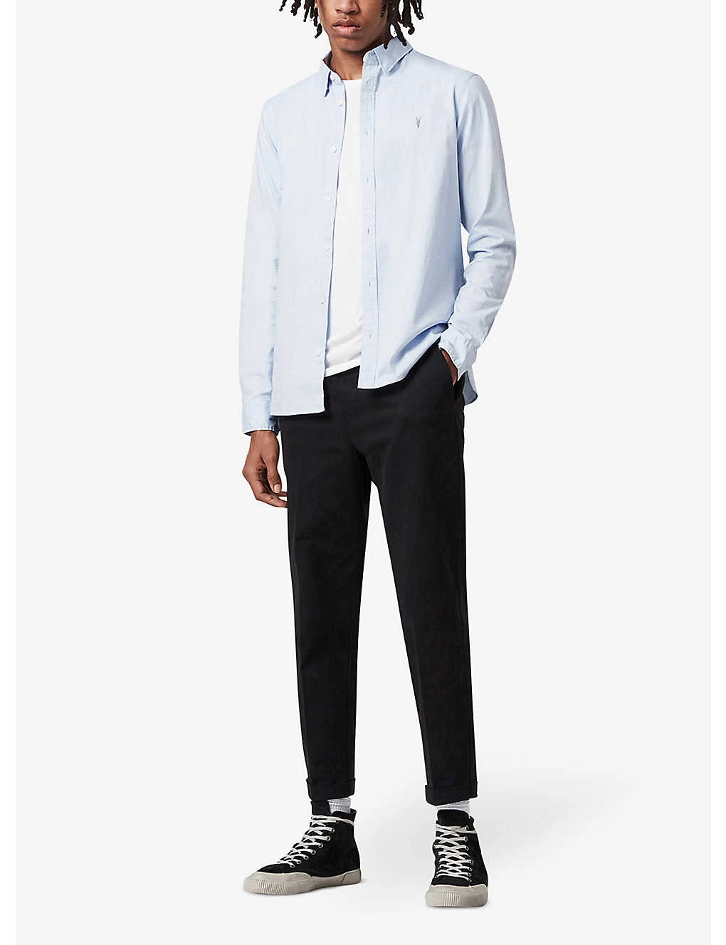 AllSaints Hawthorne Slim-fit Stretch-cotton Shirt 2 AllSaints Hawthorne Slim-fit Stretch-cotton Shirt - Image 2