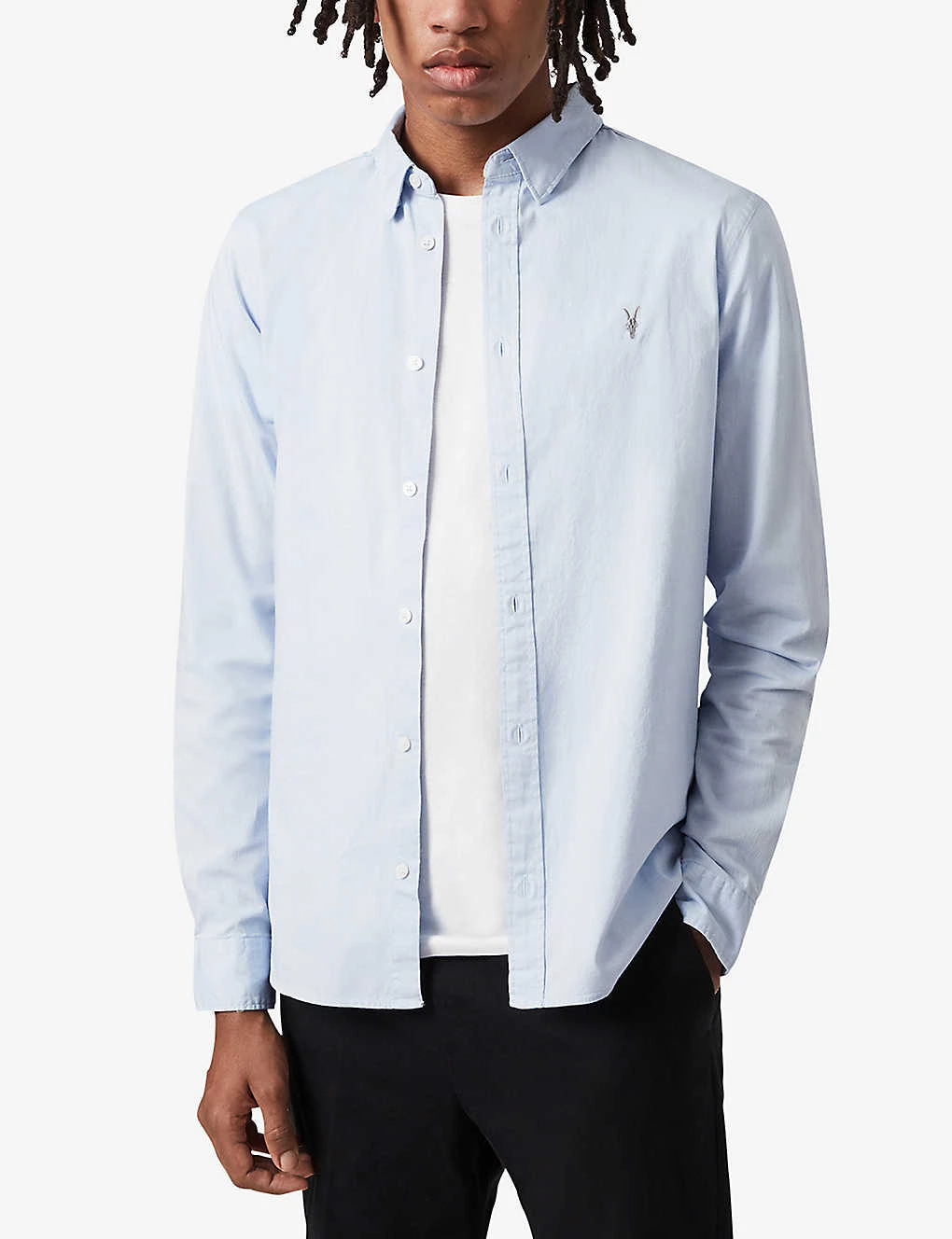 AllSaints Hawthorne Slim-fit Stretch-cotton Shirt 3 AllSaints Hawthorne Slim-fit Stretch-cotton Shirt - Image 3