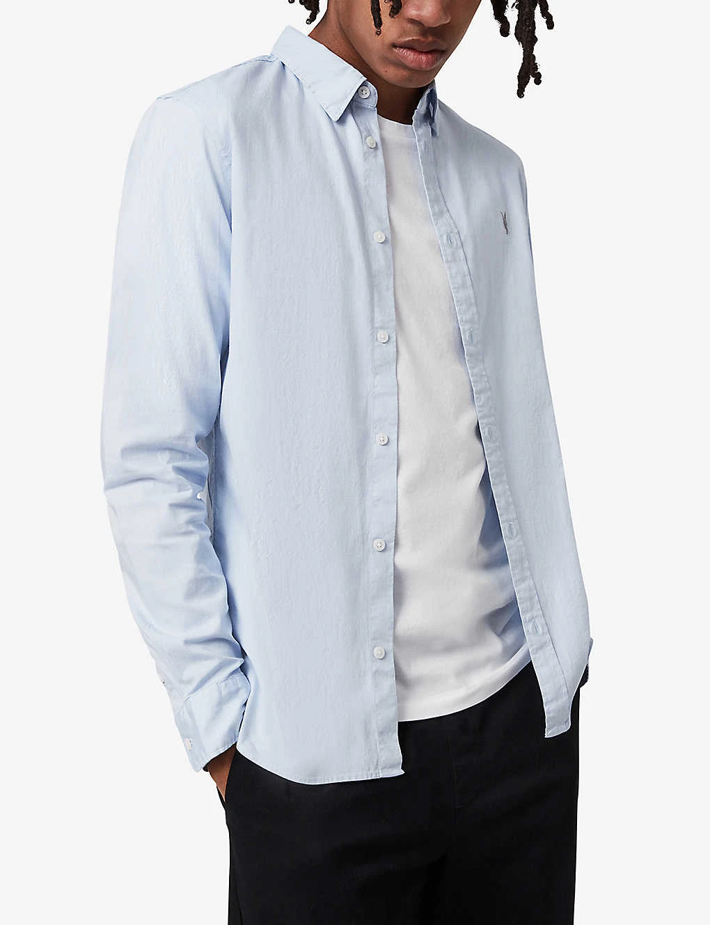 AllSaints Hawthorne Slim-fit Stretch-cotton Shirt 4 AllSaints Hawthorne Slim-fit Stretch-cotton Shirt - Image 4