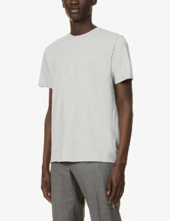 Sunspel Classic Cotton-jersey T-shirt 7 Sunspel Classic Cotton-jersey T-shirt -Fit & Flow Clothing Sales Store R03763096 GREYMELANGE ALT02