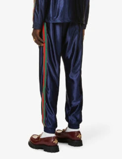 Gucci Striped-panel Tapered Woven Tracksuit Jogging Bottoms -Fit & Flow Clothing Sales Store R03765510 INKMIX ALT03