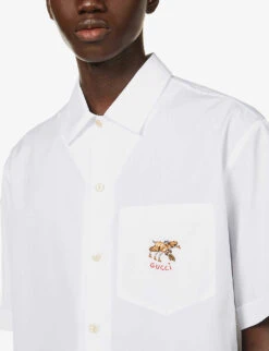 Gucci Embroidered Cotton Shirt 9 Gucci Embroidered Cotton Shirt -Fit & Flow Clothing Sales Store R03765546 WHITEMIX ALT04