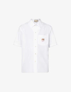 Gucci Embroidered Cotton Shirt