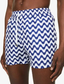 Sport Graphic-print Regular-fit Swim Shorts -Fit & Flow Clothing Sales Store R03766969 NAVY ALT04