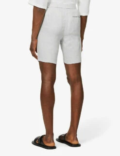 Felipe High-rise Linen-cotton Blend Shorts -Fit & Flow Clothing Sales Store R03766974 LIGHTMELANGEGREY ALT03