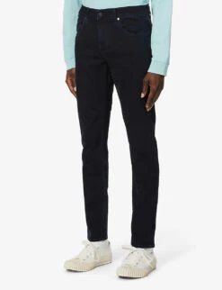 7 For All Mankind Slimmy Taper Luxe Performance Mid-rise Stretch-denim Jeans 9 7 For All Mankind Slimmy Taper Luxe Performance Mid-rise Stretch-denim Jeans -Fit & Flow Clothing Sales Store R03767193 BLUEBLACK ALT02