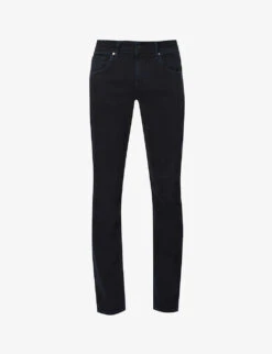 7 For All Mankind Slimmy Taper Luxe Performance Mid-rise Stretch-denim Jeans