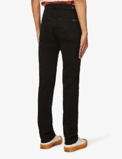 7 For All Mankind Standard Luxe Performance Slim-fit Straight-leg Stretch-denim Jeans -Fit & Flow Clothing Sales Store R03785728 BLACK ALT03