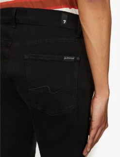 7 For All Mankind Standard Luxe Performance Slim-fit Straight-leg Stretch-denim Jeans -Fit & Flow Clothing Sales Store R03785728 BLACK ALT05