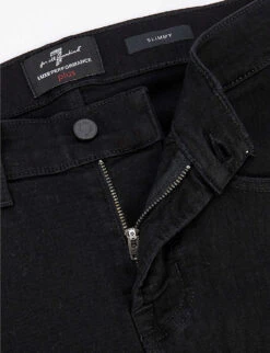 7 For All Mankind Standard Luxe Performance Slim-fit Straight-leg Stretch-denim Jeans -Fit & Flow Clothing Sales Store R03785728 BLACK ALT06