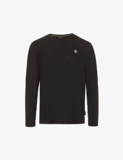 Ted Baker Canada Long-sleeved Organic Cotton-jersey Top
