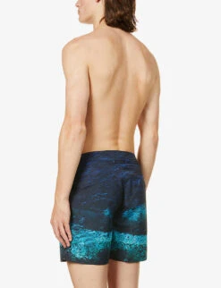 ORLEBAR BROWN Bulldog Photo Graphic-print Slim-fit Swim Shorts -Fit & Flow Clothing Sales Store R03824001 DEEPSEA ALT03