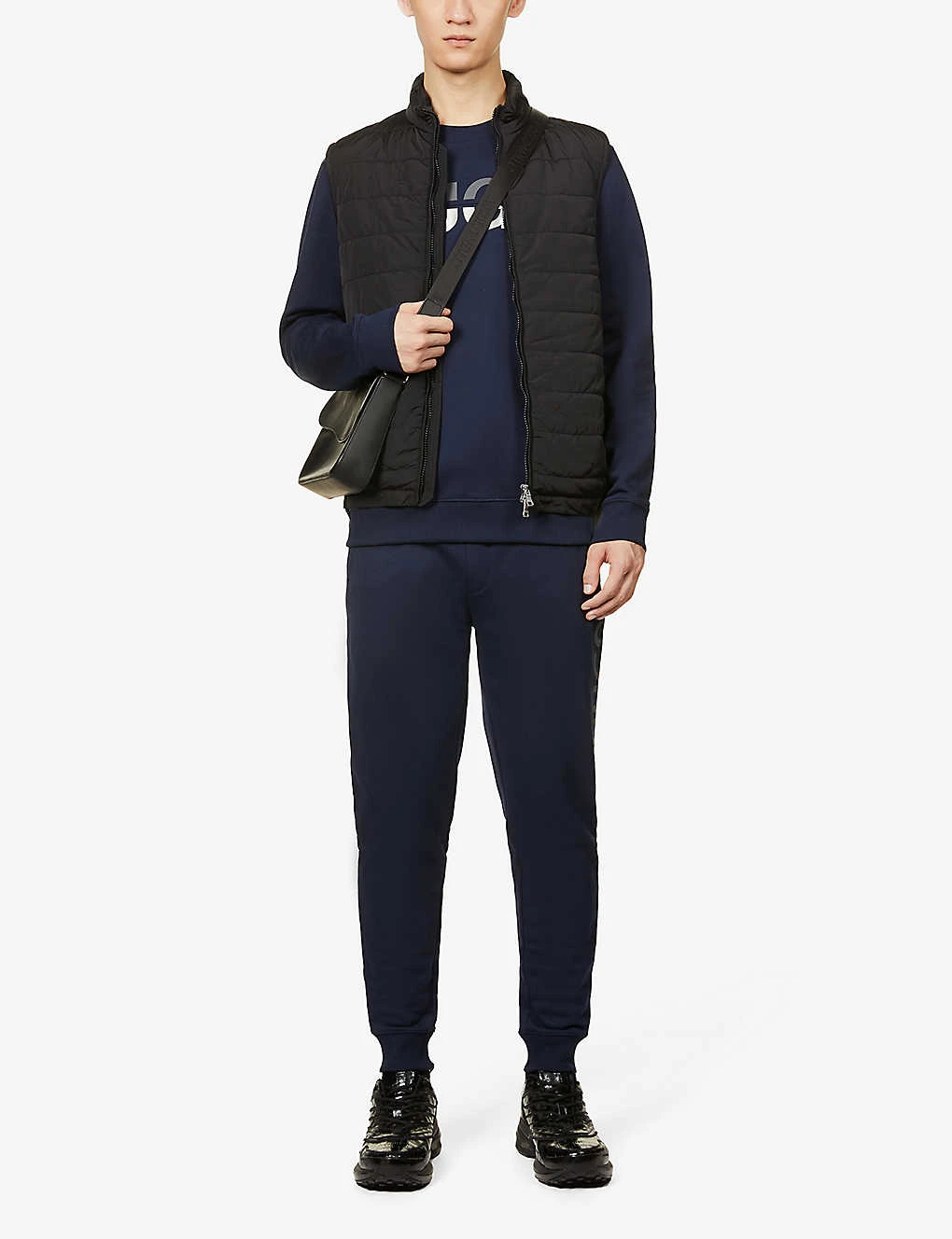 Hugo Logo-print Organic-cotton And Recycled-polyester Blend Sweatshirt 2 Hugo Logo-print Organic-cotton And Recycled-polyester Blend Sweatshirt - Image 2