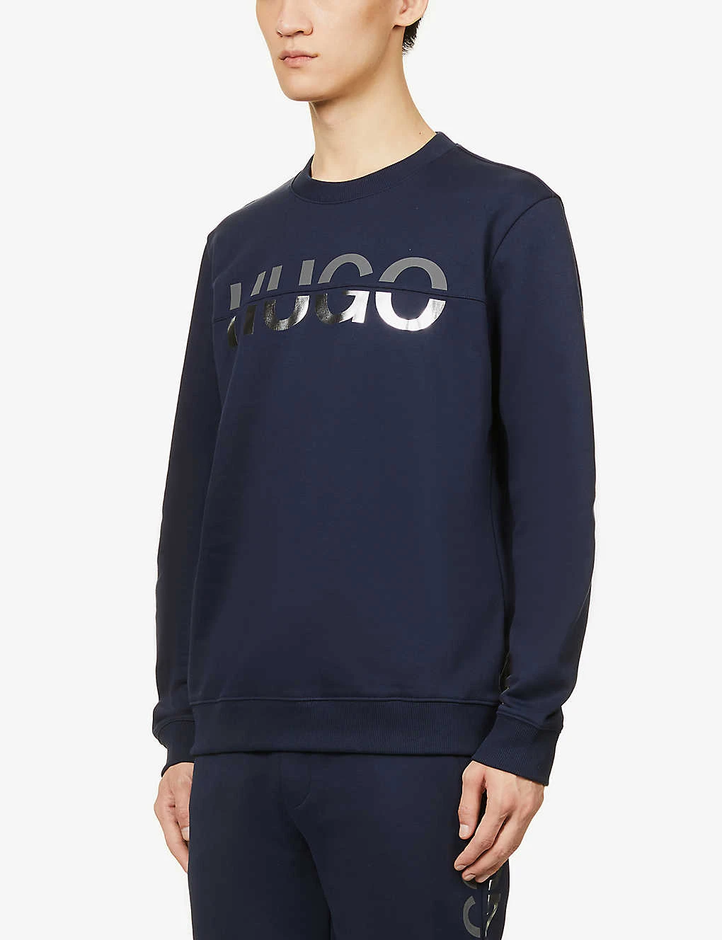 Hugo Logo-print Organic-cotton And Recycled-polyester Blend Sweatshirt 3 Hugo Logo-print Organic-cotton And Recycled-polyester Blend Sweatshirt - Image 3