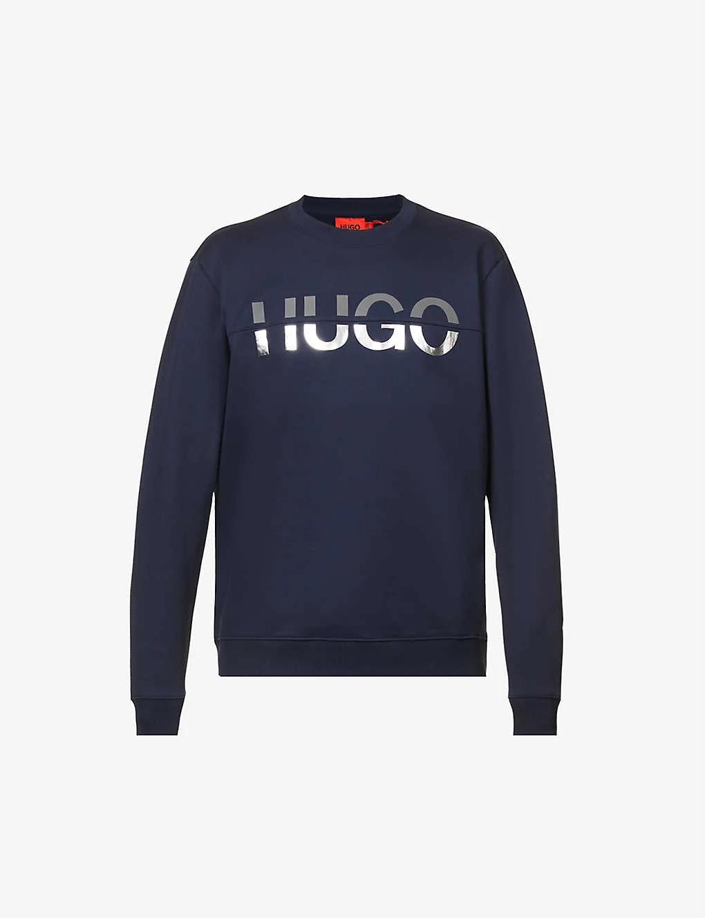 Hugo Logo-print Organic-cotton And Recycled-polyester Blend Sweatshirt 1 Hugo Logo-print Organic-cotton And Recycled-polyester Blend Sweatshirt