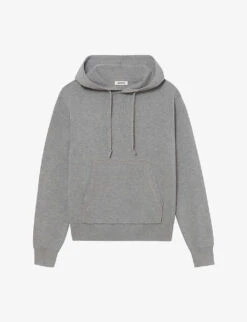 Sandro Relaxed-fit Ribbed-cuff Knitted Hoodie