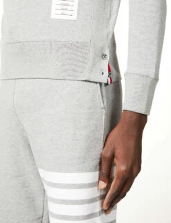 Striped-trim Classic-fit Cotton Jumper -Fit & Flow Clothing Sales Store R03883323 LIGHTGREY ALT04