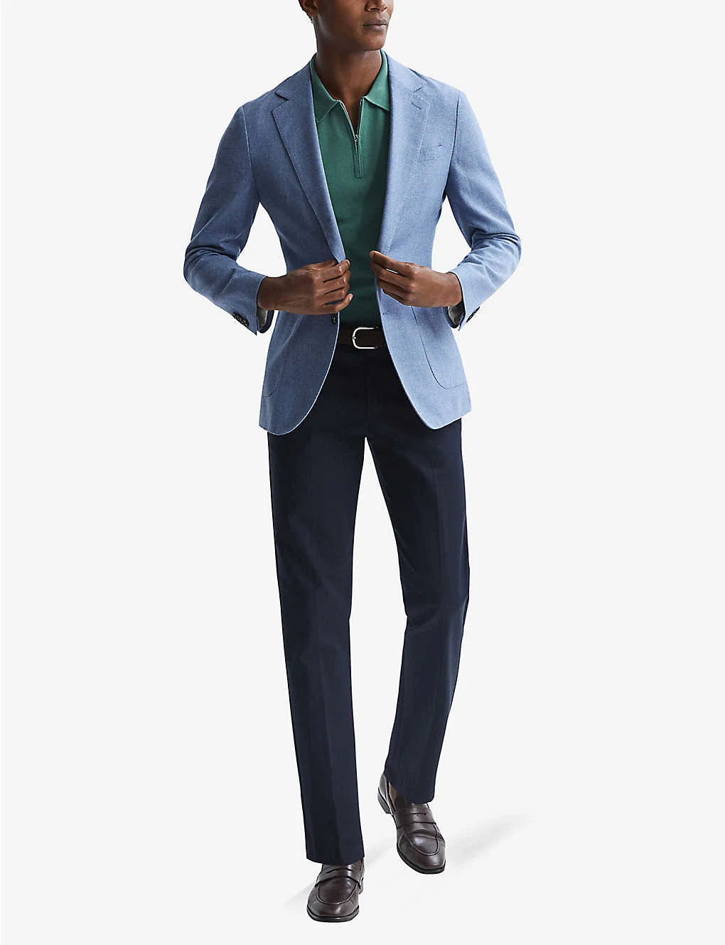 Reiss Maxwell Zipped Merino-wool Polo Shirt 2 Reiss Maxwell Zipped Merino-wool Polo Shirt - Image 2