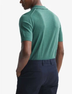 Reiss Maxwell Zipped Merino-wool Polo Shirt 8 Reiss Maxwell Zipped Merino-wool Polo Shirt -Fit & Flow Clothing Sales Store R03892408 PINEGREEN ALT03
