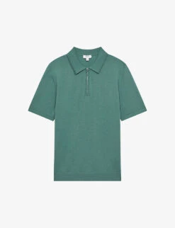 Reiss Maxwell Zipped Merino-wool Polo Shirt
