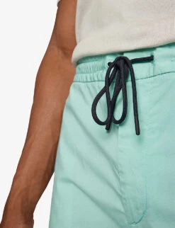 Boss Contrast Drawstring Cotton-jersey Shorts -Fit & Flow Clothing Sales Store R03920963 LIGHTPASTELGREEN ALT04