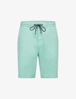 Boss Contrast Drawstring Cotton-jersey Shorts
