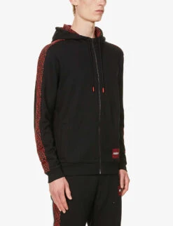 Hugo Logo-print Cotton-jersey Hoody 7 Hugo Logo-print Cotton-jersey Hoody -Fit & Flow Clothing Sales Store R03921195 BLACK ALT02