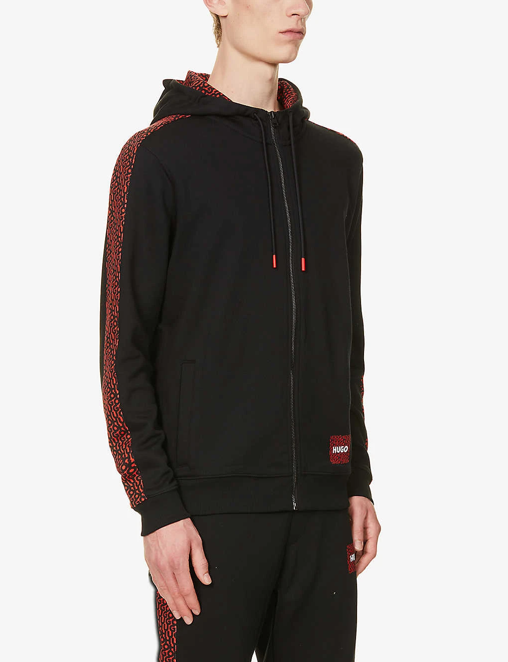 Hugo Logo-print Cotton-jersey Hoody 3 Hugo Logo-print Cotton-jersey Hoody - Image 3