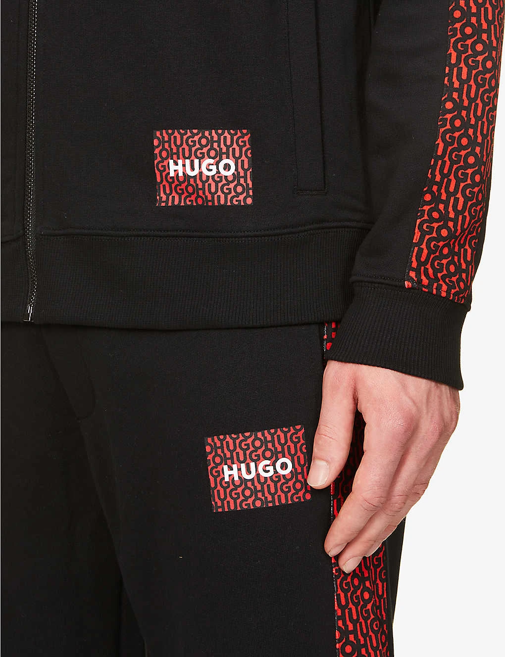 Hugo Logo-print Cotton-jersey Hoody 5 Hugo Logo-print Cotton-jersey Hoody - Image 5