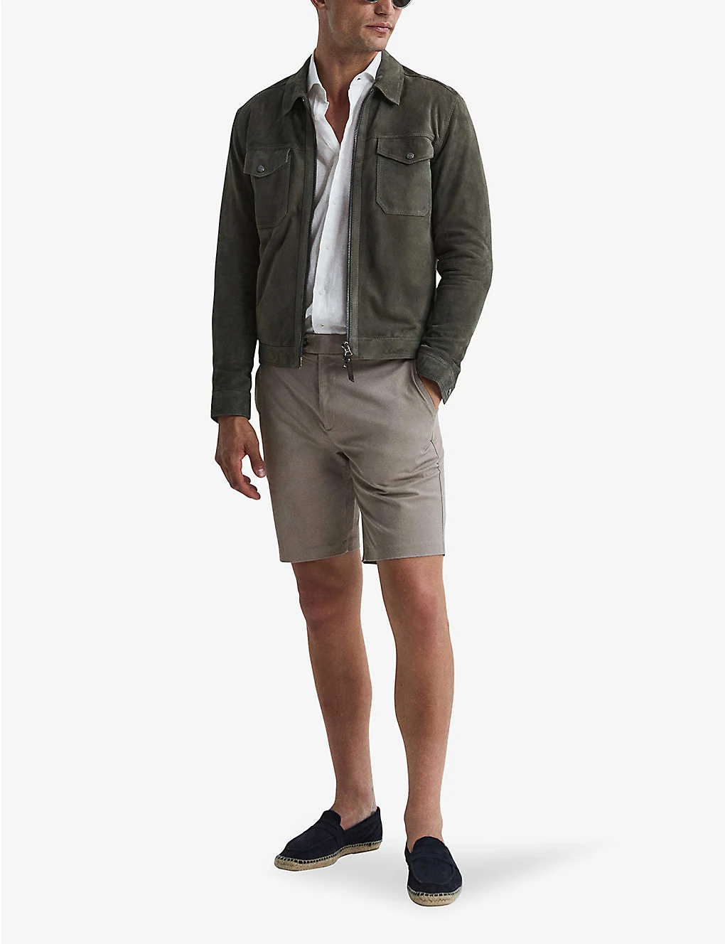 Reiss Wicket Buttoned-pocket Stretch-cotton Chino Shorts 2 Reiss Wicket Buttoned-pocket Stretch-cotton Chino Shorts - Image 2
