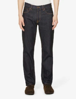 Nudie Jeans Gritty Jackson Regular-fit Straight-leg Jeans -Fit & Flow Clothing Sales Store R03944950 DRYCLASSICNAVY ALT02