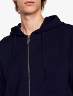 Sandro Zipped Wool Cardigan -Fit & Flow Clothing Sales Store R03948203 BLEUS ALT04