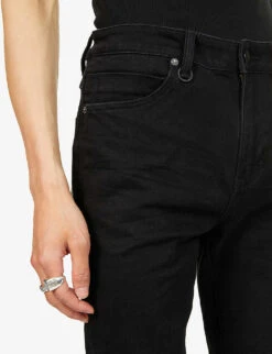 NEUW Rebel Distressed-panel Skinny Stretch-denim Jeans -Fit & Flow Clothing Sales Store R03953021 FRICTION ALT04