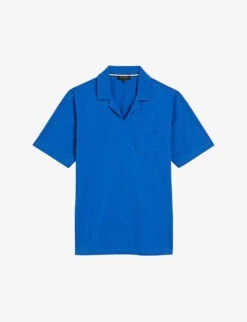 Ted Baker Sntbees Revere-collar Stretch-cotton Polo