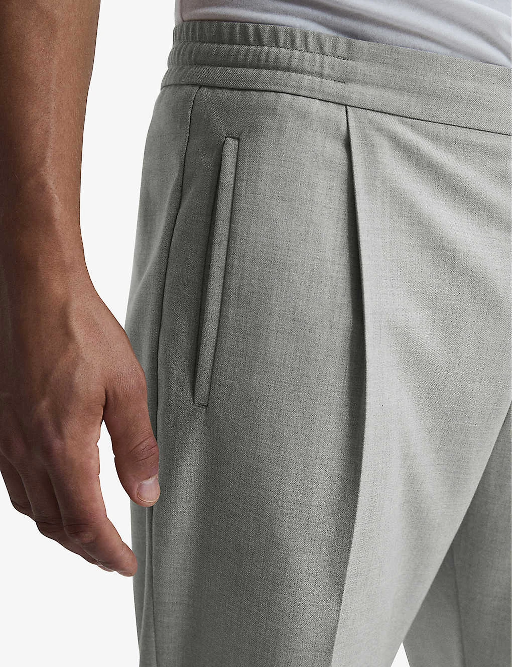 Reiss Brighton Pleated Slim-fit Tapered Stretch-woven Trousers 5 Reiss Brighton Pleated Slim-fit Tapered Stretch-woven Trousers - Image 5